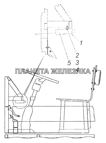 5297-4001006 Установка пятиклавишного переключателя Шасси КамАЗ-5297