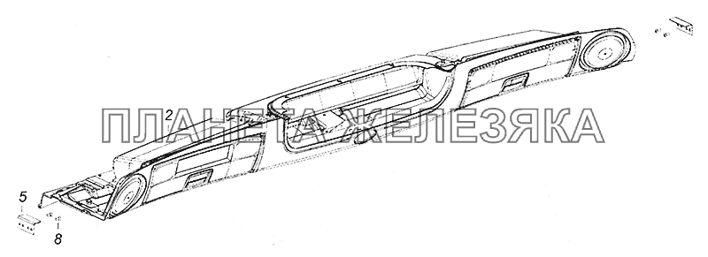 65115-8213005 Установка надоконных полок КамАЗ-5308 (Евро 4)