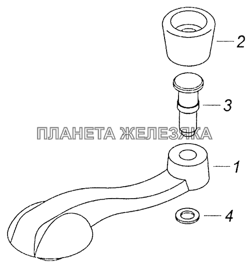 5320-6104060 Ручка стеклоподъемника КамАЗ-5308 (Евро 3)