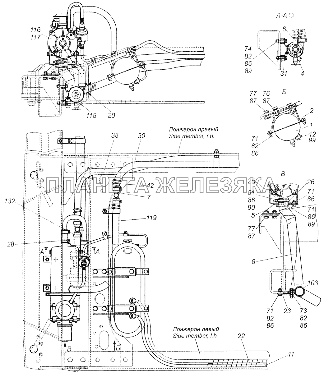 5308-8106001-20 Установка подогревателя 14 ТС КамАЗ-5308 (Евро 3)