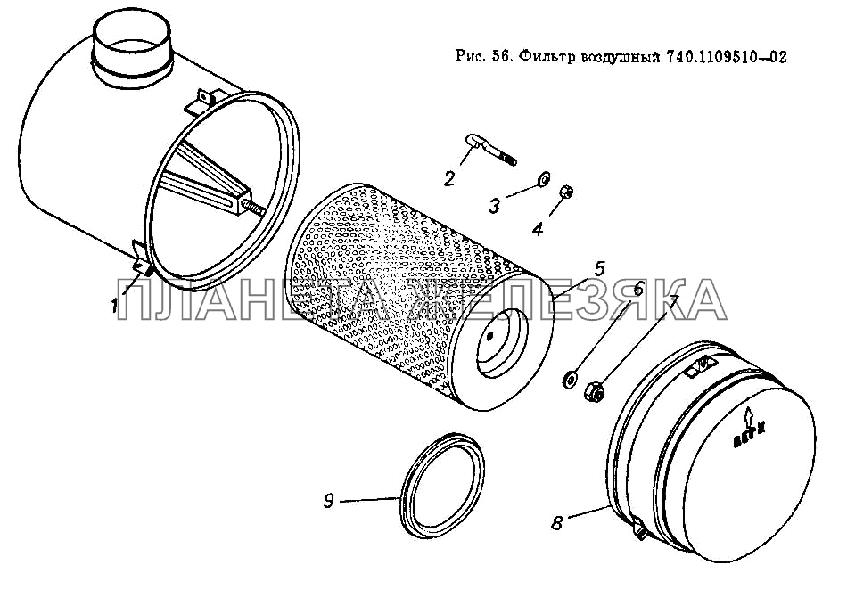 Фильтр воздушный КамАЗ-55102