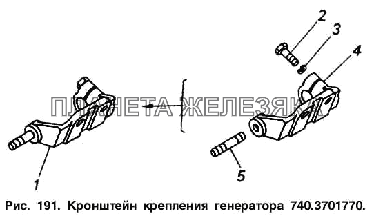 Кронштейн крепления генератора КамАЗ-5320
