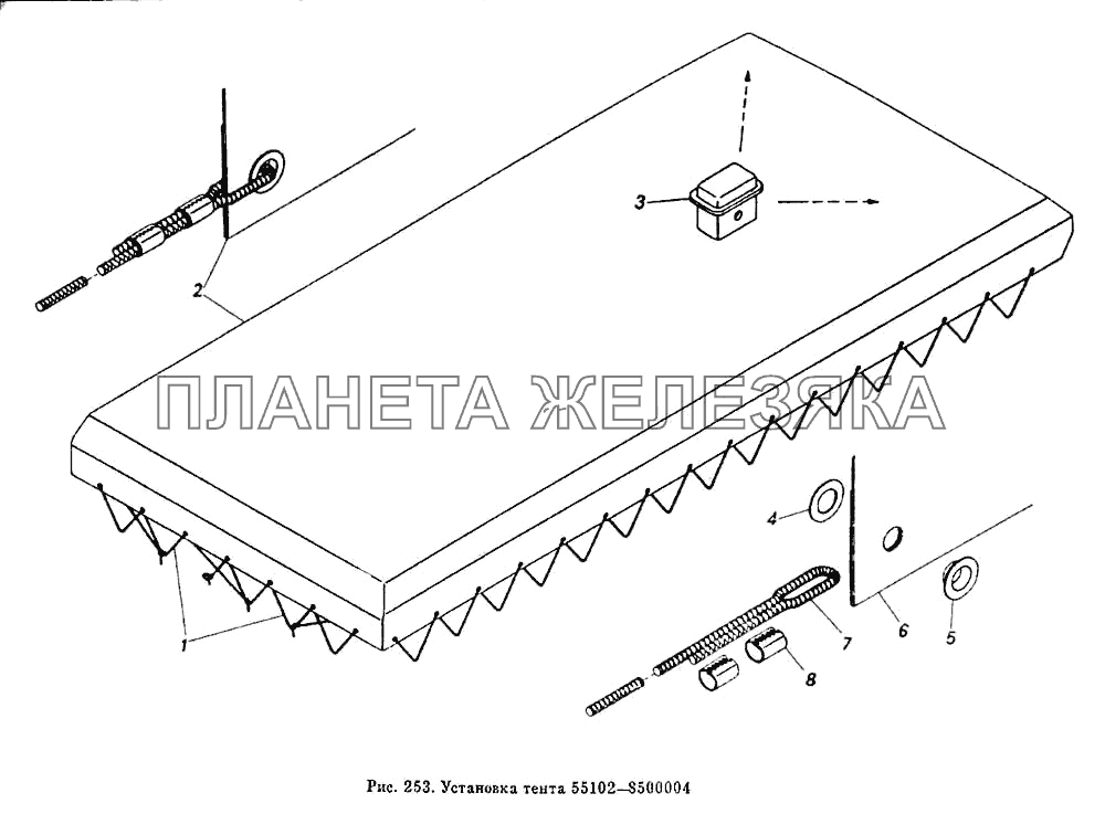 Установка тента 55102-8500004 Общий (см. мод-ции)