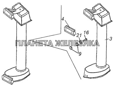 Воздухозаборник КамАЗ-53228, 65111