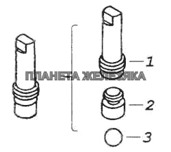 Пробка с шариком и держателем КамАЗ-53228, 65111