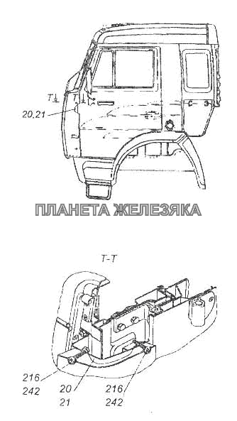 Полка на панель камаз чертеж