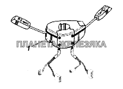 53215-3709002 Установка подрулевого переключателя КамАЗ-53229 (Евро 2)