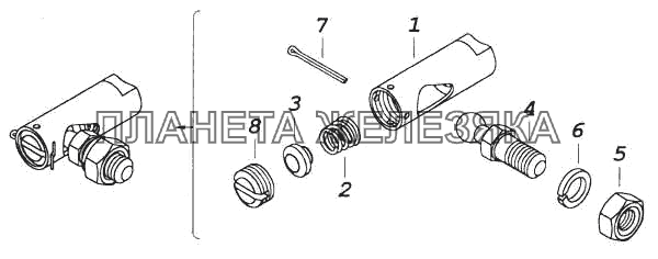 Наконечник тяги рычага управления регулятором КамАЗ-5360
