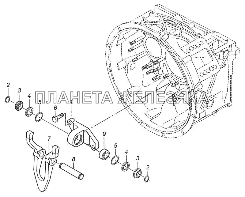 Вилка выключения сцепления КамАЗ-5360