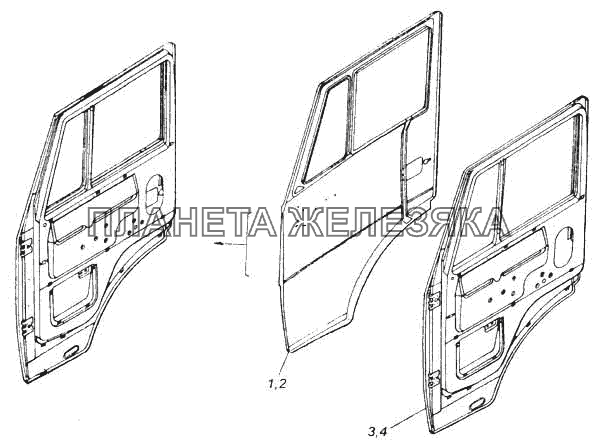 Дверь правая. Дверь левая КамАЗ-5360