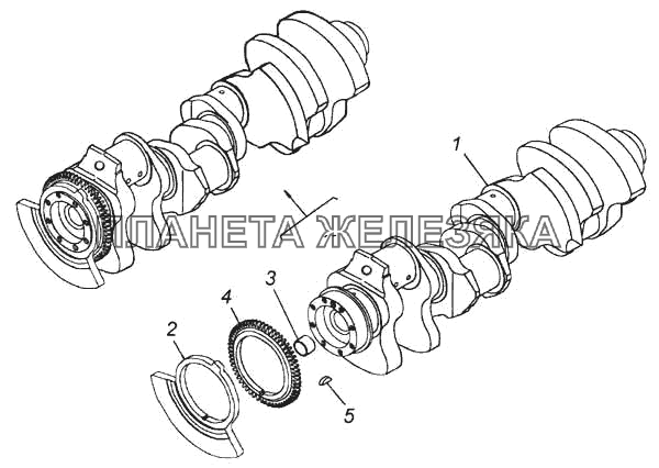 Коленчатый вал КамАЗ-5460