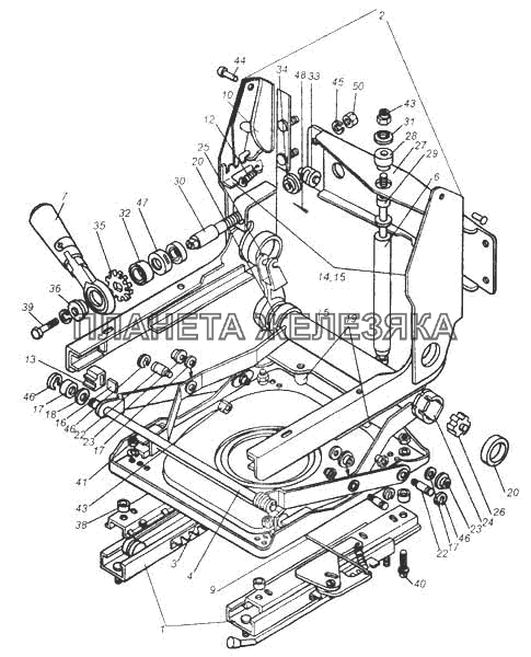 Механизм подрессоривания сиденья водителя КамАЗ-5460