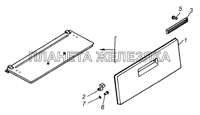 Дверка вещевого ящика КамАЗ-5460 (каталог 2005 г.)