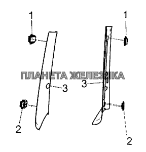 0000-5301350 Установка облицовки передних стоек КамАЗ-5490