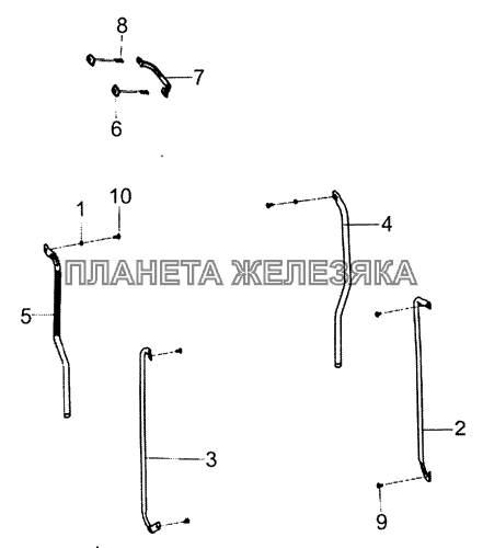 0000-8202005 Установка поручней КамАЗ-5490