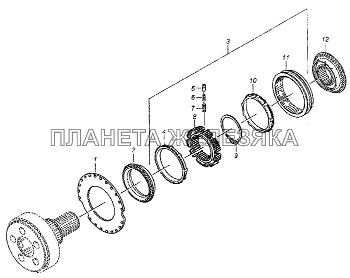 Синхронизатор планетарной передачи КамАЗ-6460