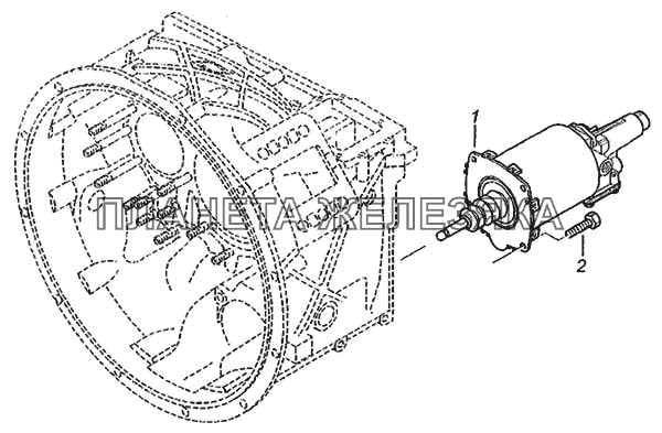Установка цилиндра сцепления КамАЗ-6460