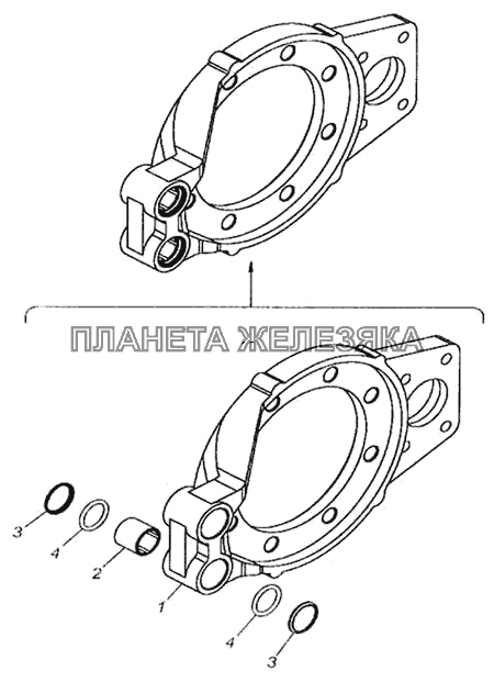 Суппорт тормоза задний КамАЗ-6460