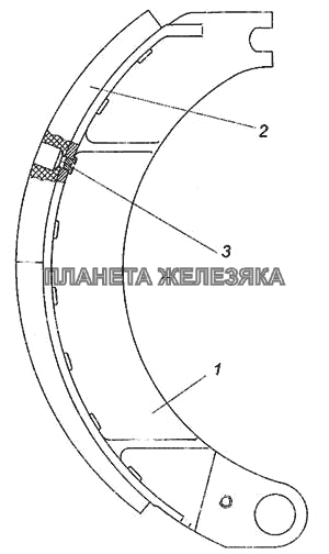 Колодка тормоза с накладками КамАЗ-6460