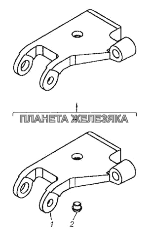 Кронштейн амортизатора левый и правый в сборе КамАЗ-6460