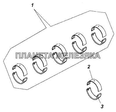 Комплект вкладышей КамАЗ-6460