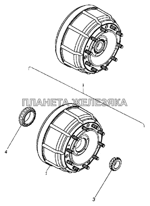 Схема ступицы камаз 6520