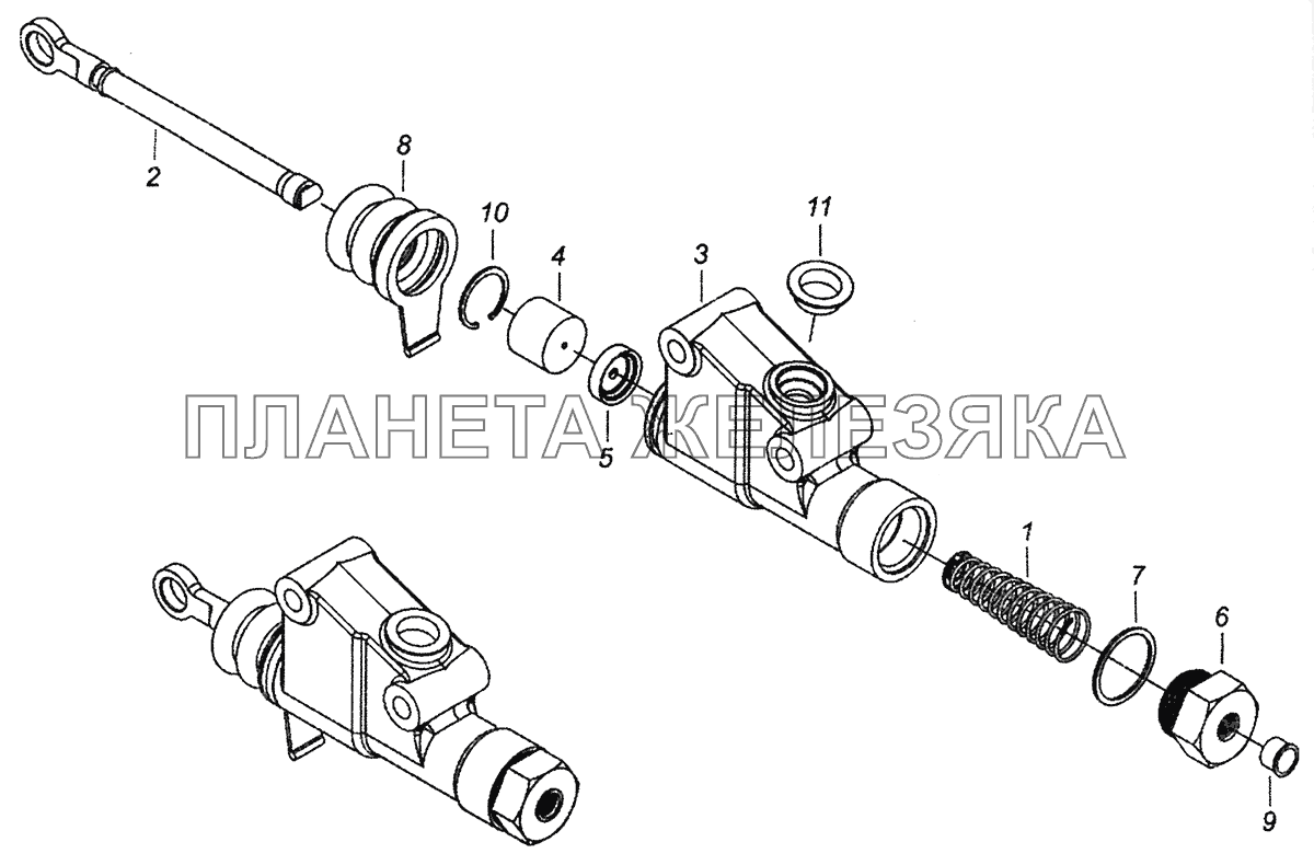 5320-1602512 Главный цилиндр КамАЗ-6460 (Евро 3, 4)