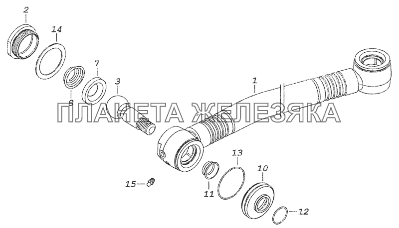 6520-3414010-10 Тяга сошки с наконечниками КамАЗ-6460 (Евро 3, 4)