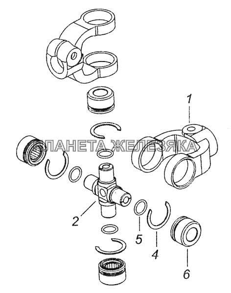 53205-3422012 Шарнир карданный КамАЗ-6460 (Евро 3, 4)
