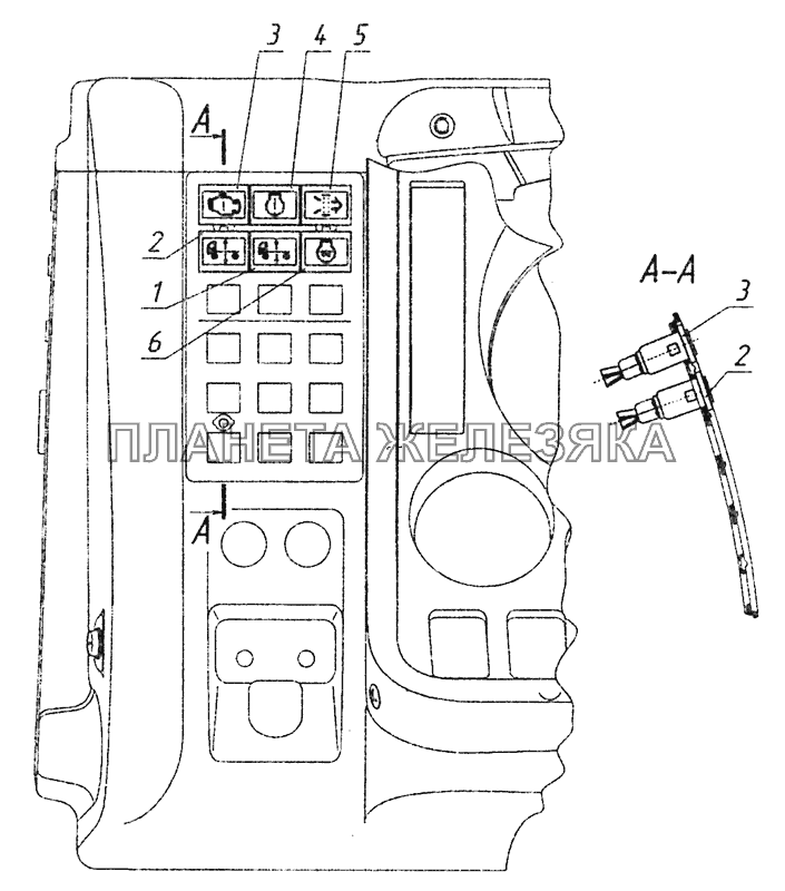 6520-4011035 Установка индикации на щитке приборов КамАЗ-6460 (Евро 3, 4)