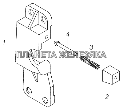 5320-6105035-10 Фиксатор замка левый КамАЗ-6460 (Евро 3, 4)