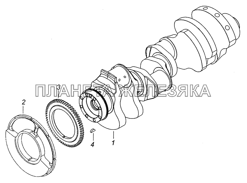 740.63-1005008 Коленчатый вал КамАЗ-6460 (Евро 3, 4)