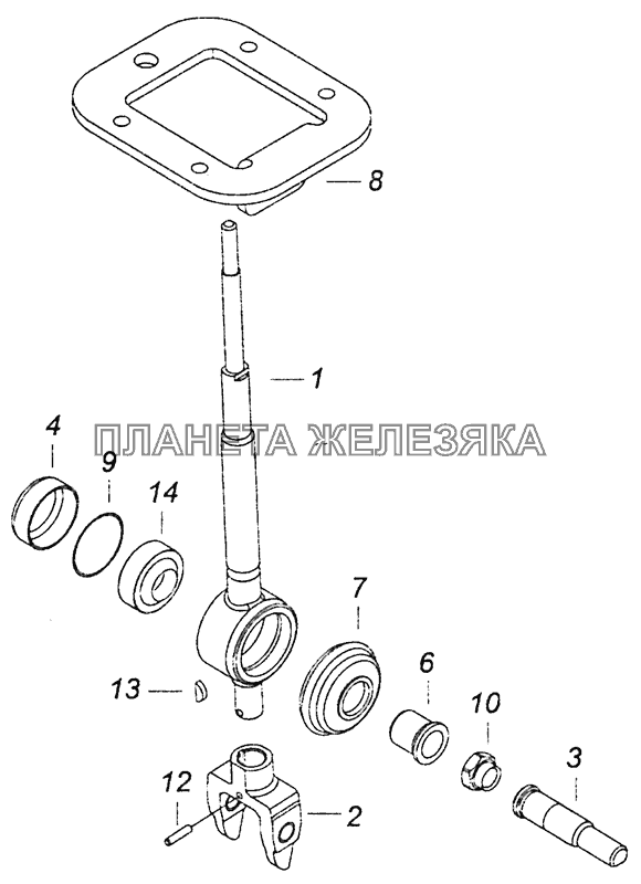 53602-1703204 Опора рычага переключения передач КамАЗ-6460 (Евро 4)