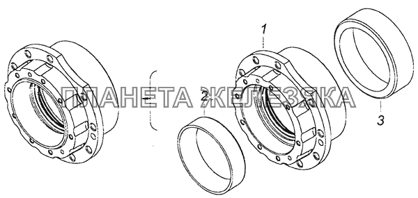 6520-2402048 Стакан подшипников КамАЗ-6460 (Евро 4)