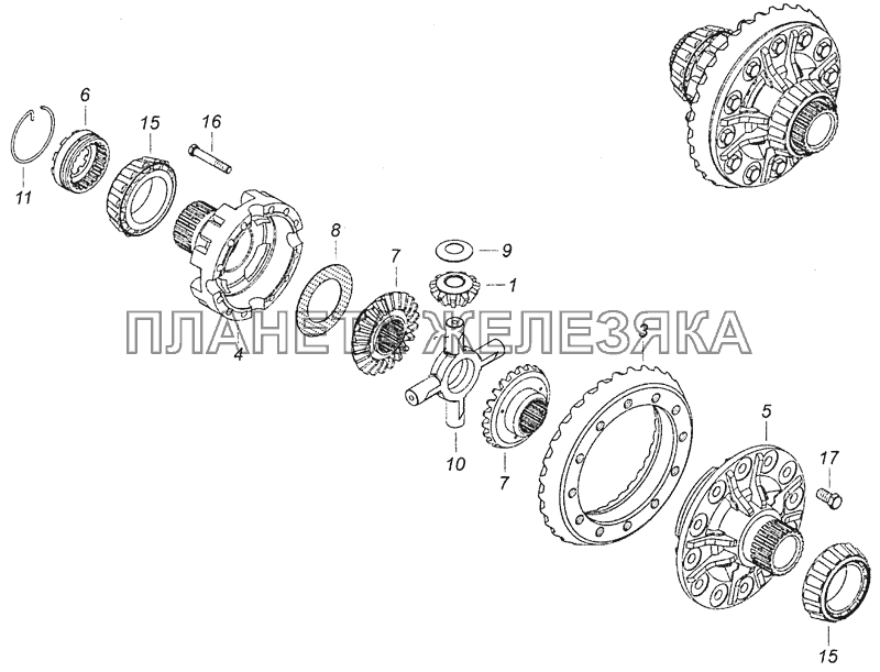 6520-2403011-10 Дифференциал моста заднего КамАЗ-6460 (Евро 4)