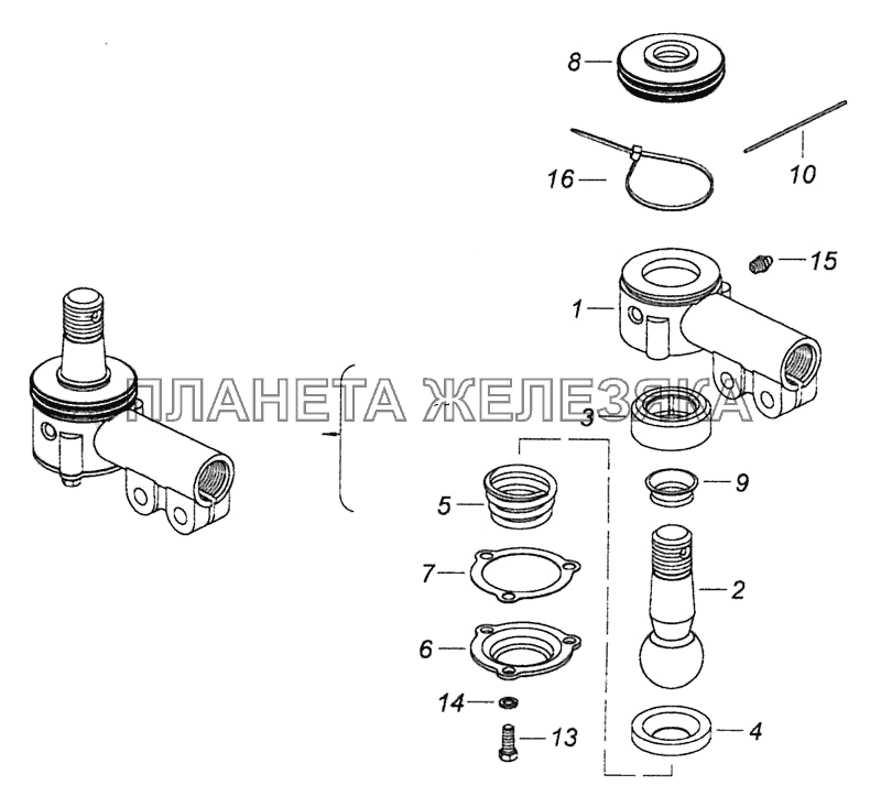 6520-3414055 Наконечник тяги КамАЗ-6460 (Евро 4)