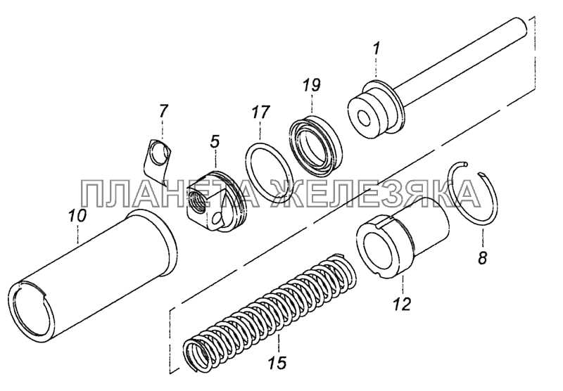 53215-3570210 Цилиндр пневматический ф35х65 КамАЗ-6460 (Евро 4)