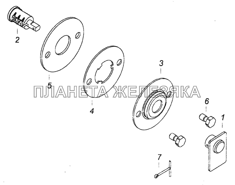 5460-5108075 Установка запоров дверок инструментальных ящиков КамАЗ-6460 (Евро 4)