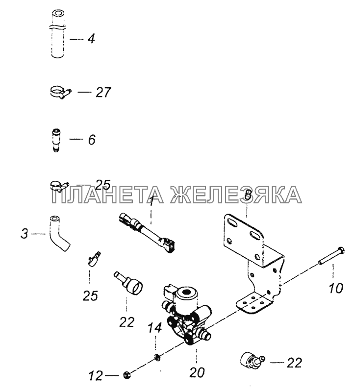 6520-1208650-30 Клапан КамАЗ-6460 (Евро 4)