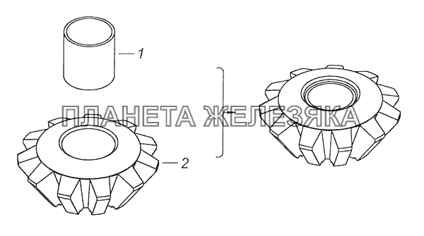 53212-2403054 Сателлит дифференциала заднего моста КамАЗ-65111 (Евро 4)