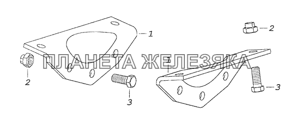 5320-2800016 Установка кронштейнов КамАЗ-65111 (Евро 4)