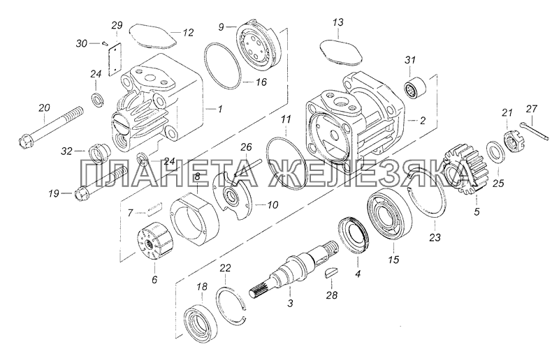 4310-3407201-02 Насос гидроусилителя руля КамАЗ-65111 (Евро 4)