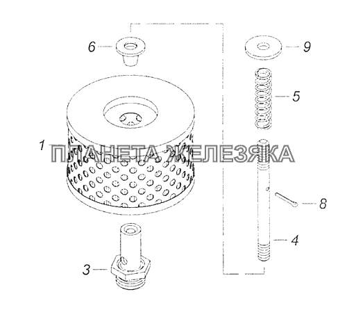 6540-3407338 Фильтр насоса гидроусилителя руля КамАЗ-65111 (Евро 4)