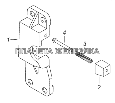 5320-6105035-10 Фиксатор замка левый КамАЗ-65111 (Евро 4)