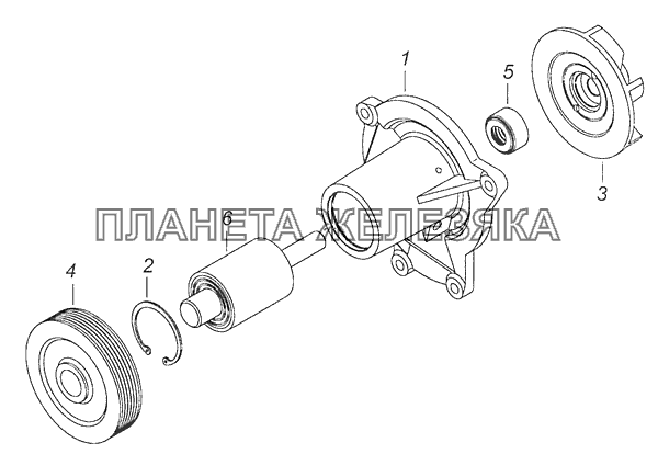 740.63-1307010 Насос водяной КамАЗ-65111 (Евро 4)