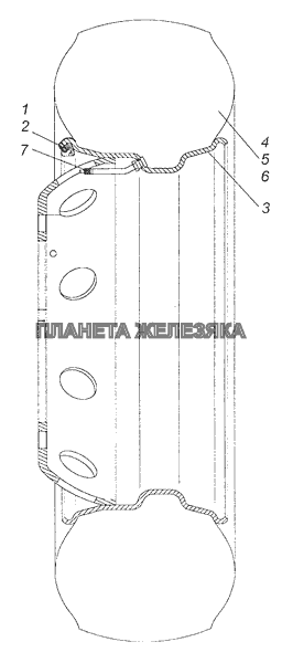 65116-3101011 Колесо 8,25x22,5 стальное с шиной КамАЗ-65115, 65116 (Евро-4)