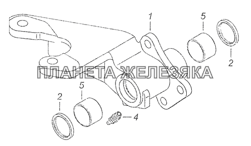 5511-3502121-10 Кронштейн тормозной камеры и разжимного кулака КамАЗ-65115, 65116 (Евро-4)