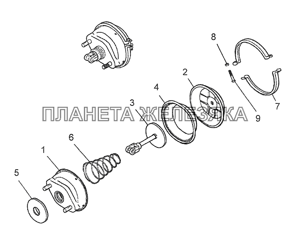 661-3519210 Камера тормозная тип 24 КамАЗ-65115, 65116 (Евро-4)