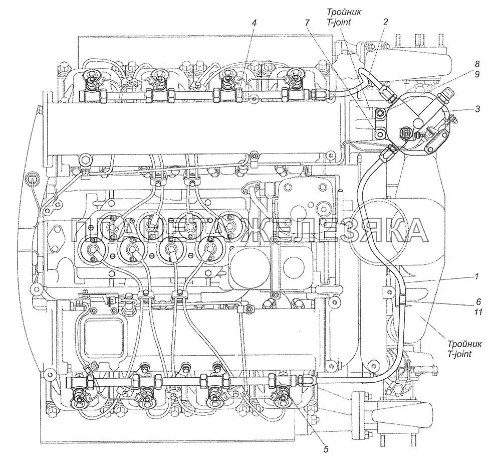 820.52-4400005-10 Установка газового оборудования КамАЗ-65115, 65116 (Евро-4)