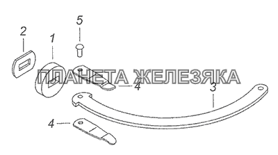 5320-6106083 Ограничитель двери КамАЗ-65115, 65116 (Евро-4)